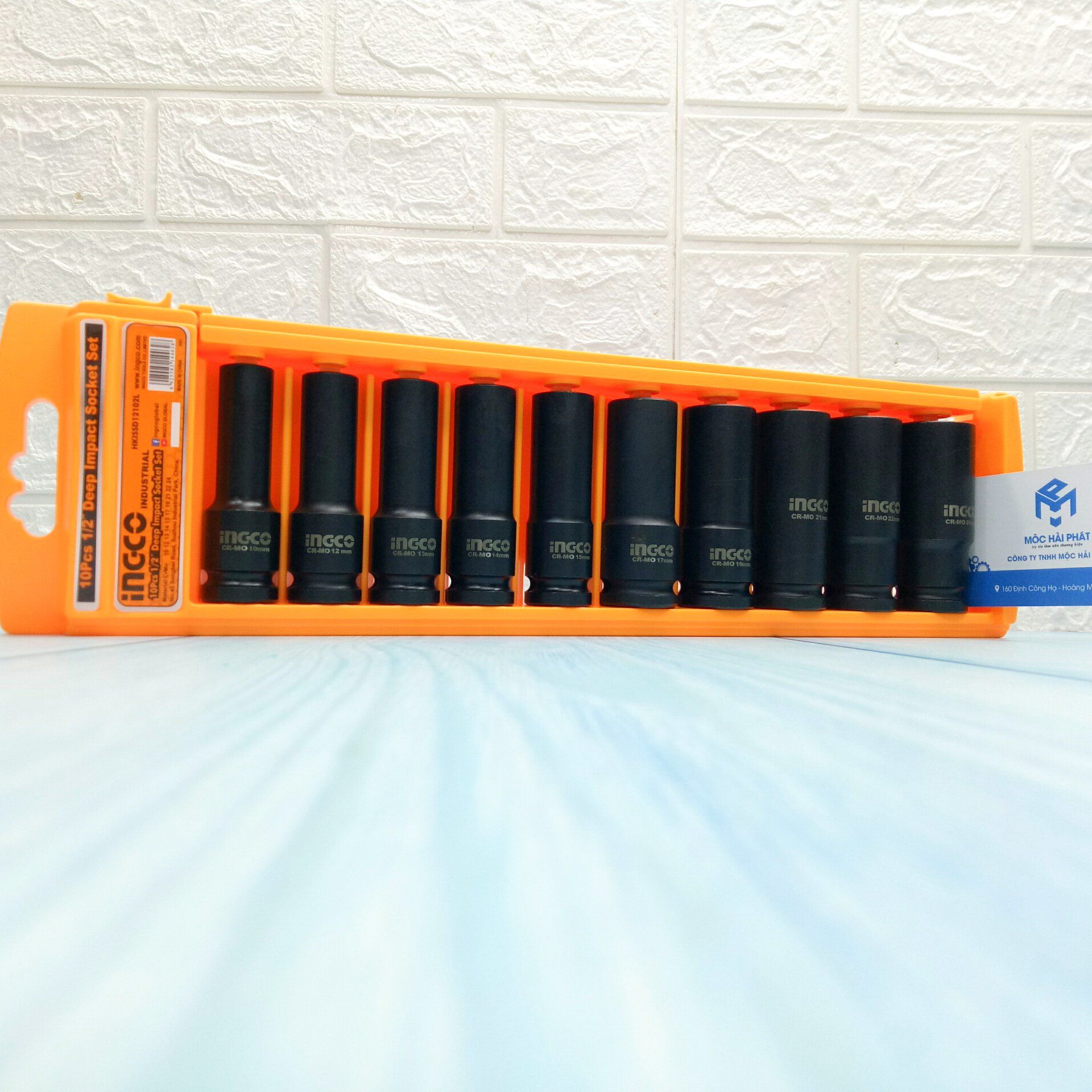 Bộ 10 đầu tuýp dài 1/2" Ingco HKISD12102L
