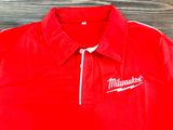 Áo polo chính hãng Milwaukee màu đỏ có in họa tiết