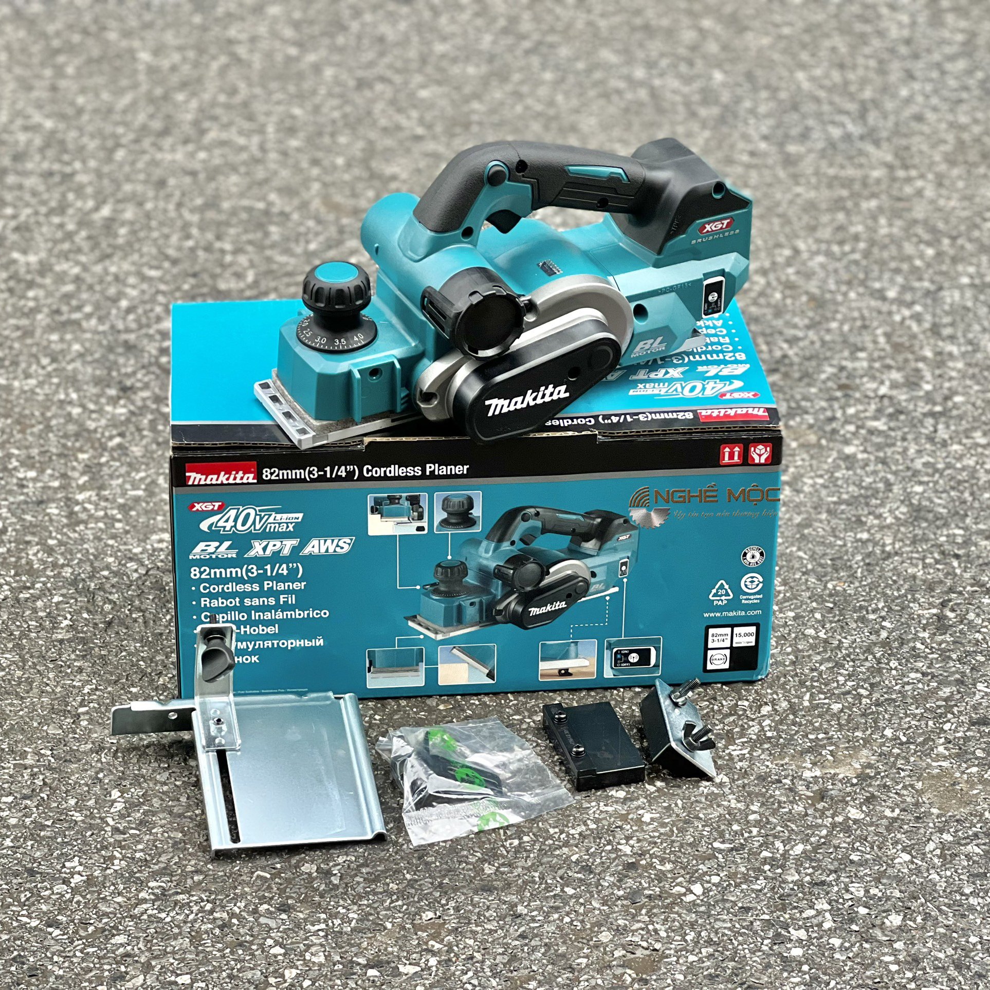 Máy bào dùng pin 40V Max Makita KP001GZ