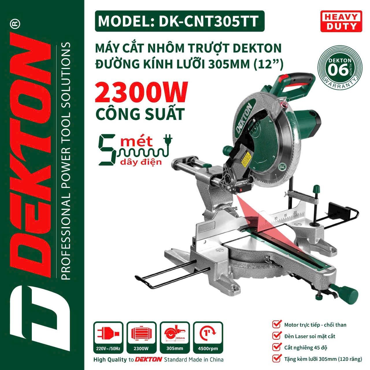 Máy cắt nhôm trượt Dekton DK-CNT305TT