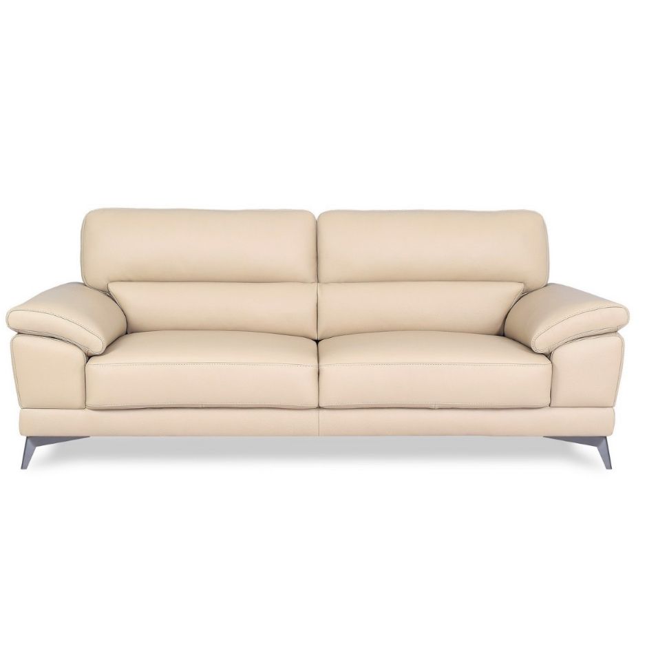  SOFA DA BÒ Ý -  CATONA GRIS 3 CHỖ 