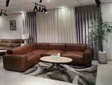  SOFA DA BÒ Ý - MILANO BROWN CHỮ L 