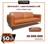  SOFA DA BÒ Ý - LUSIA PALOMINO 3 CHỖ 