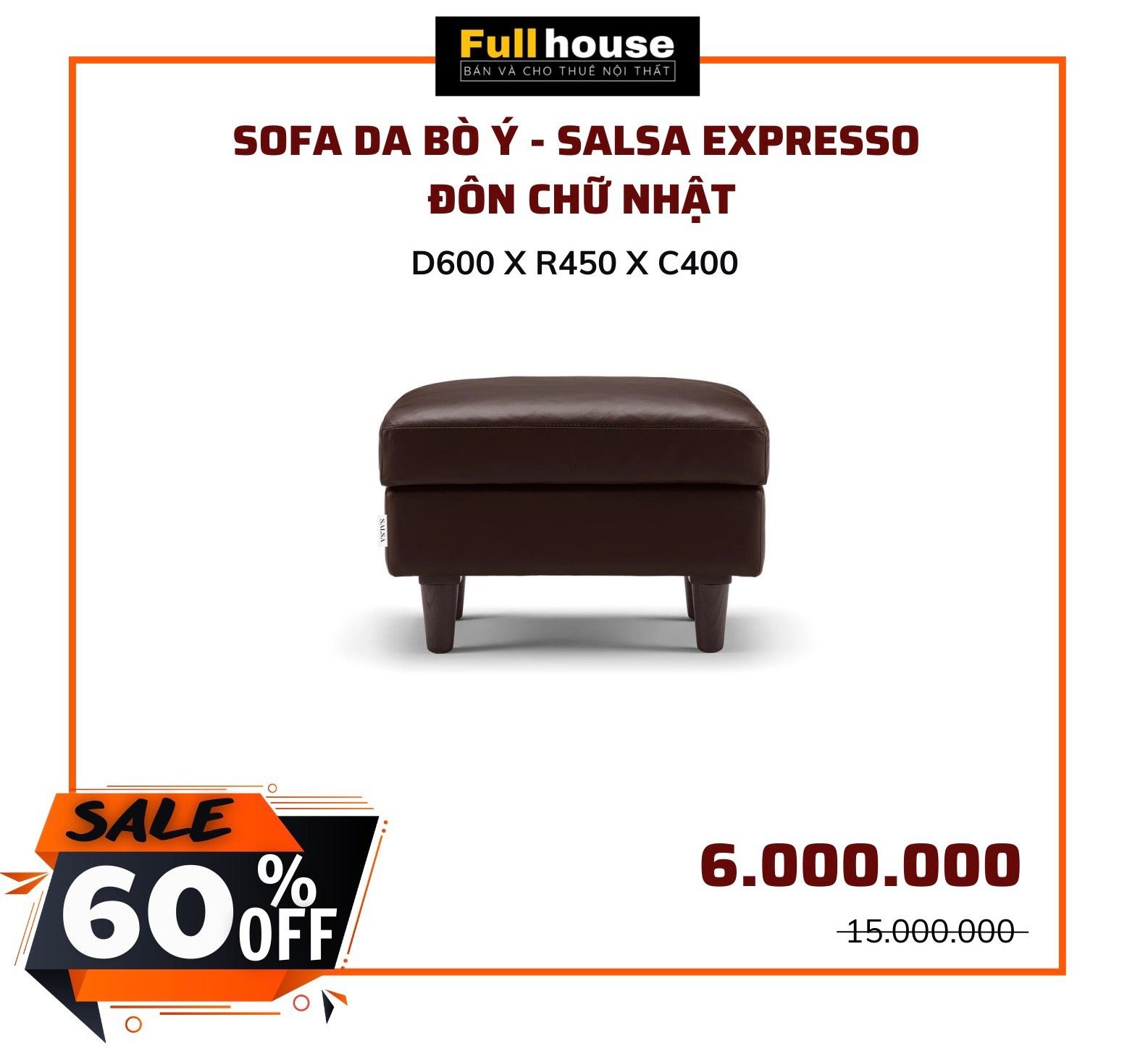  ĐÔN SOFA CHỮ NHẬT SALSA EXPRESSO 