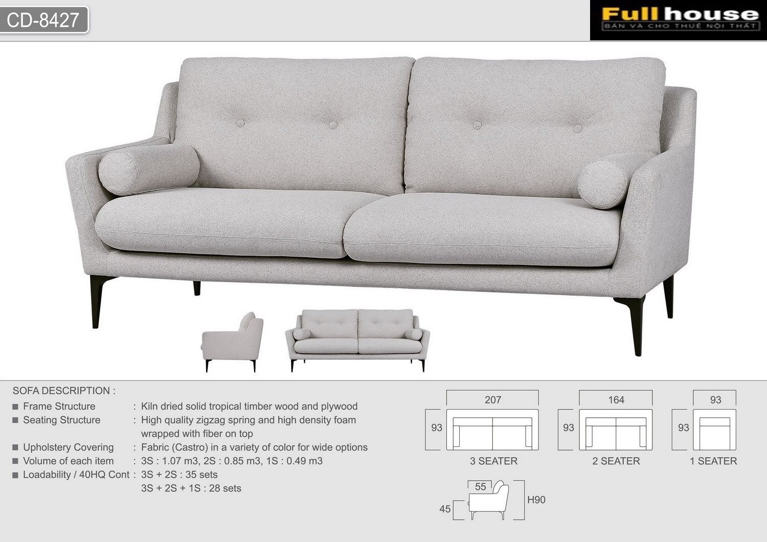  SOFA VẢI NHẬP KHẨU - BLANCA 