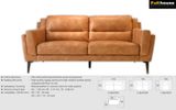  SOFA ĐƠN DA CÔNG NGHIỆP - COWBOY COGNAC 