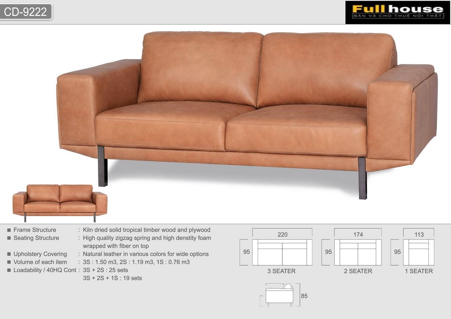  SOFA DA BÒ Ý - JACOBO COGNAC 