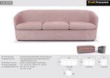  SOFA VẢI NHẬP KHẨU- LIVORNO 3 CHỖ MÀU HỒNG 