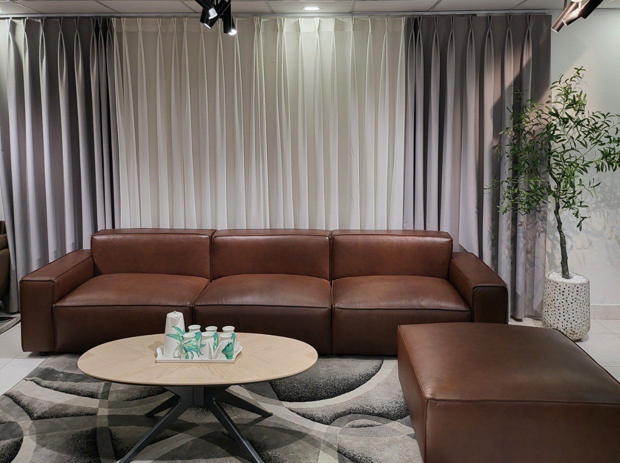  SOFA DA BÒ Ý - MILANO  BROWN 3 MODULE 