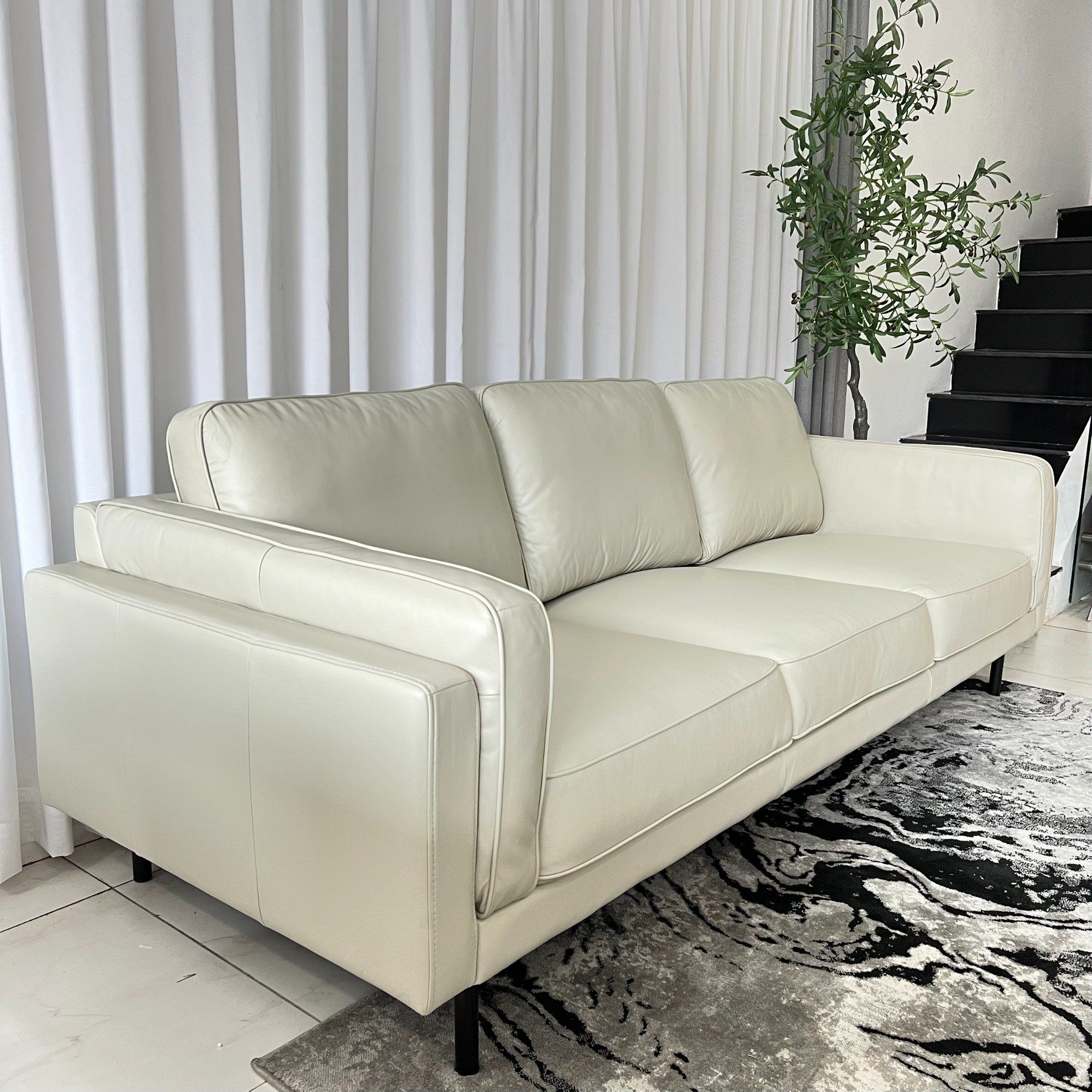  SOFA DA BÒ Ý -  CHARMINGTON PLATINUM 3 CHỖ 