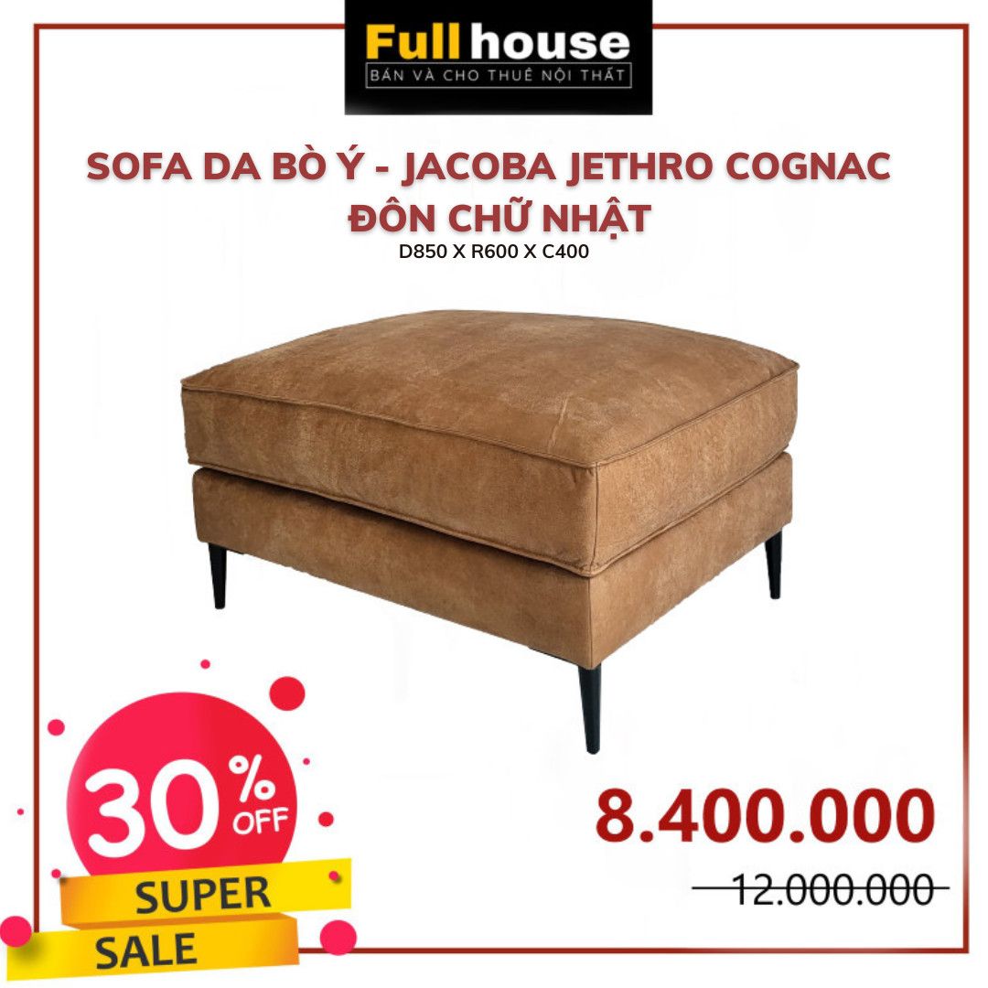  ĐÔN SOFA CHỮ NHẬT JETHRO COGNAC 