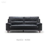  SOFA DA BÒ Ý - SALSA BLACK 3 CHỖ 