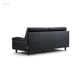  SOFA DA BÒ Ý - SALSA BLACK 3 CHỖ 