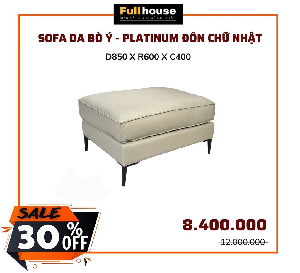  ĐÔN SOFA CHỮ NHẬT PLATINUM 