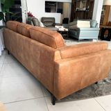  SOFA DA BÒ Ý -  CHARMINGTON JETHRO COGNAC 3 CHỖ 