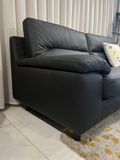  SOFA DA BÒ Ý - SALSA BLACK 3 CHỖ 