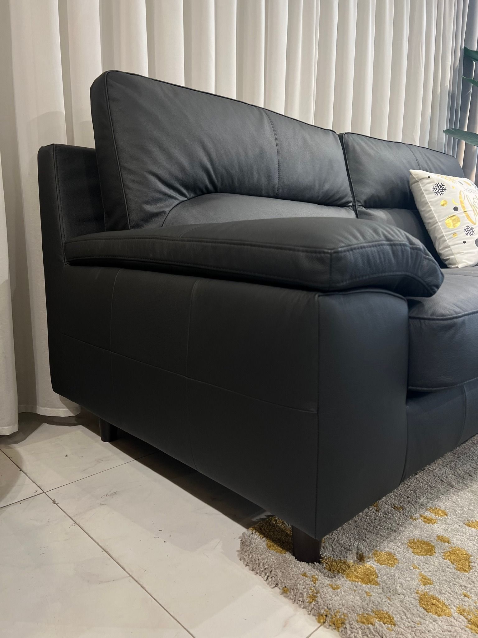 SOFA DA B SALSA BLACK 3 CH Fullhousefurniture