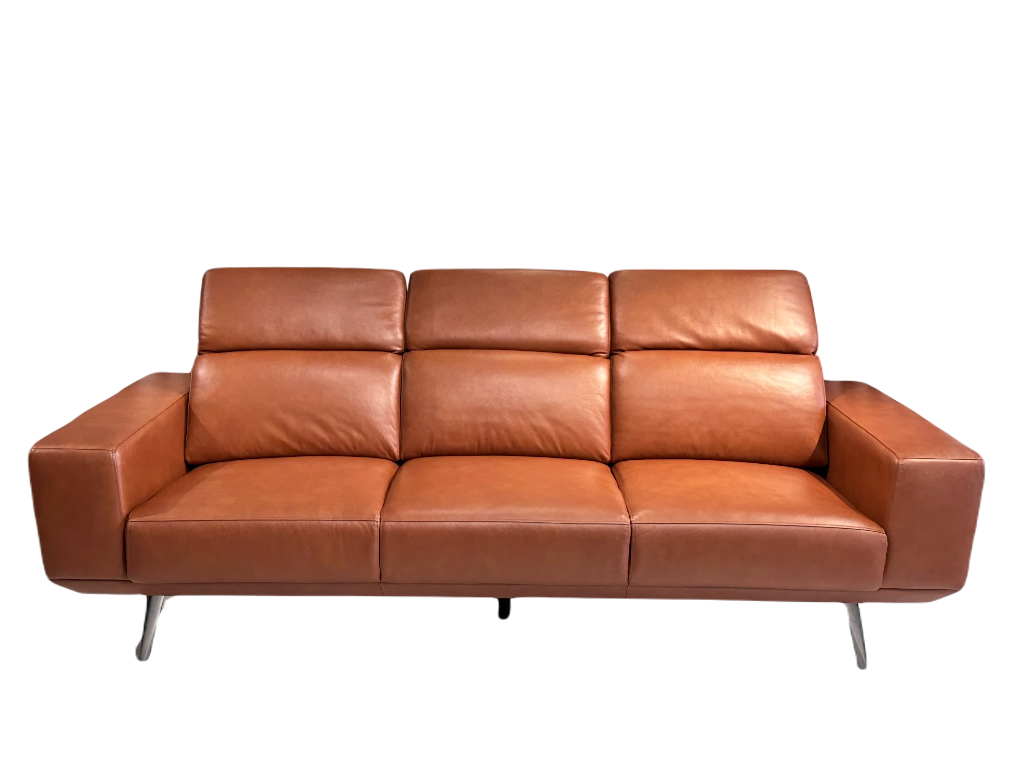  SOFA DA BÒ Ý - KINGTON COGNAC 3 CHỖ 