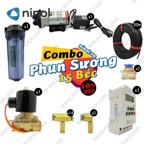 Bộ phun sương tưới cây tự động mini Haita HP-2700 15 béc