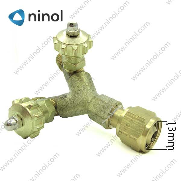 Khóa gas chữ Y chia khí hàn gió đá từ bình khí thành 2 đường (Bộ)