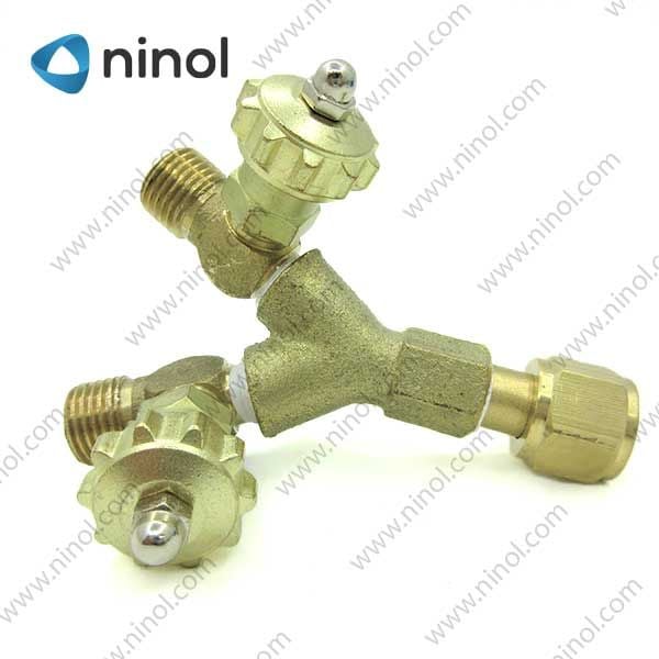 Khóa gas chữ Y chia khí hàn gió đá từ bình khí thành 2 đường (Bộ)