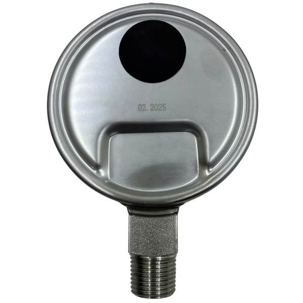 ĐỒNG HỒ ĐO ÁP SUẤT HV MẶT 100 CHÂN INOX (HOÁ CHẤT/XĂNG DẦU)