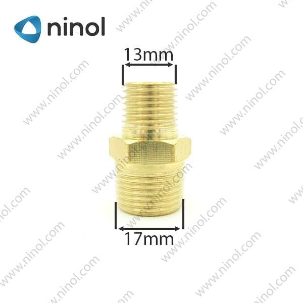 Nối thau 2 đầu ren ngoài