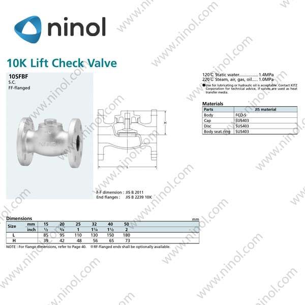 Van 1 chiều Kitz 10SFBF