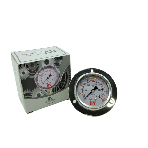 Đồng Hồ Dầu Đo Áp Suất Mặt 100 Chân Sau