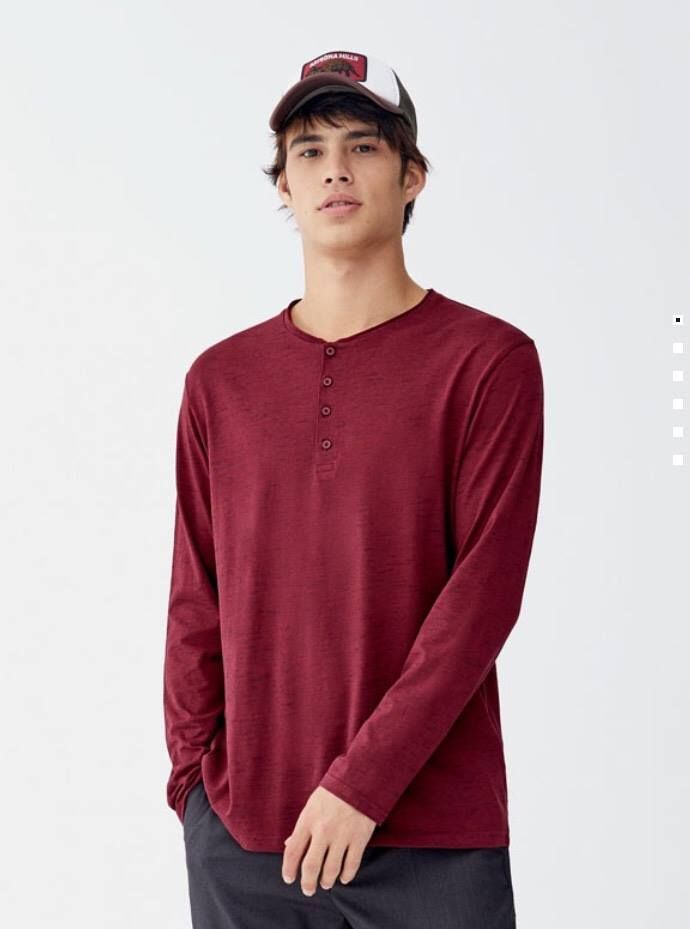  Áo thun PB dài Henley 