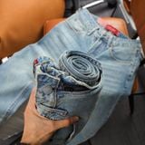  Jeans SANLANO Xanh Bụi Wash 1153 