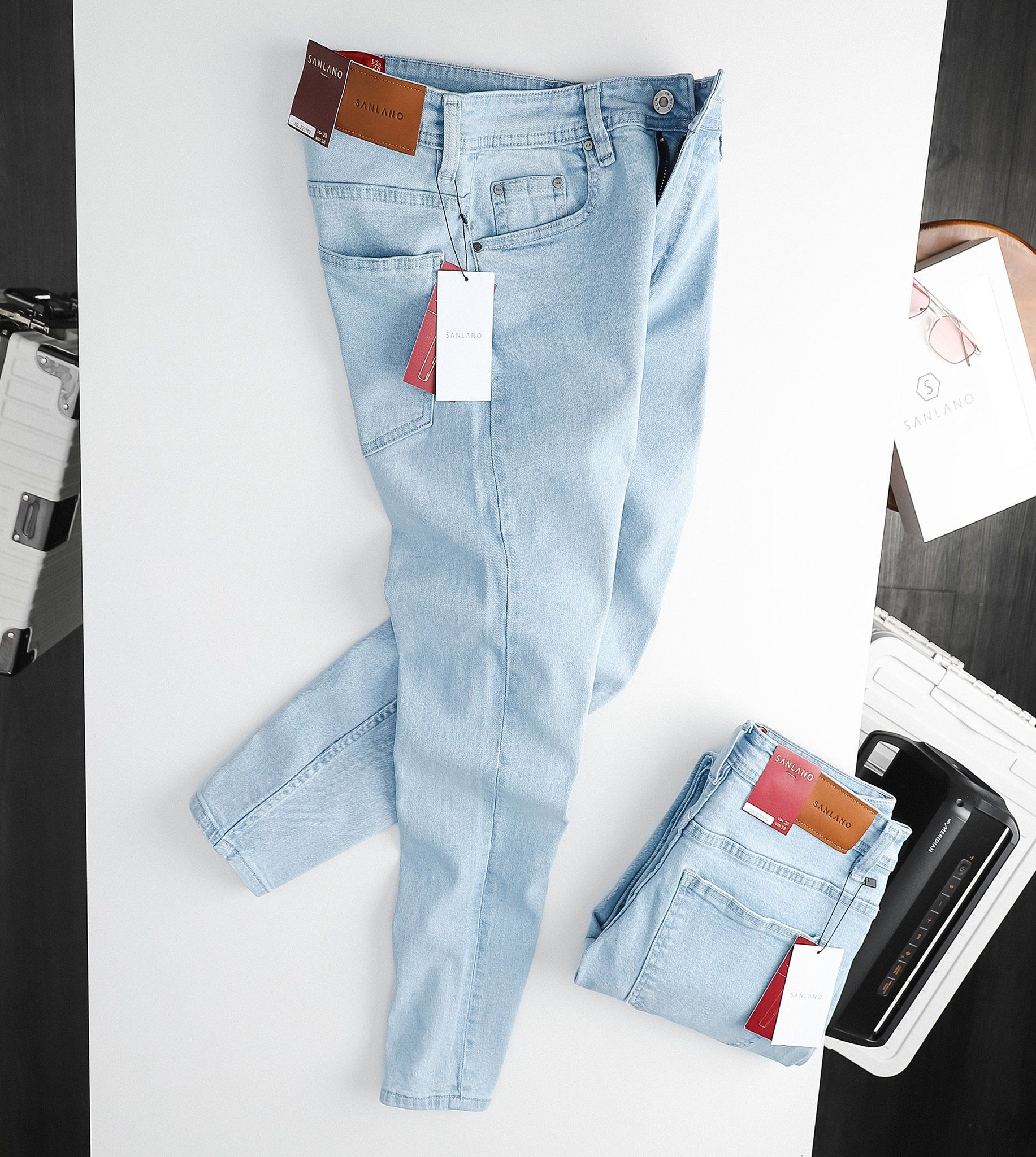  Jeans SANLANO Xanh nhạt 0119 