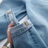  Jeans SANLANO Xanh trung 0302 