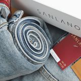  Jeans SANLANO Xanh bụi 0826 