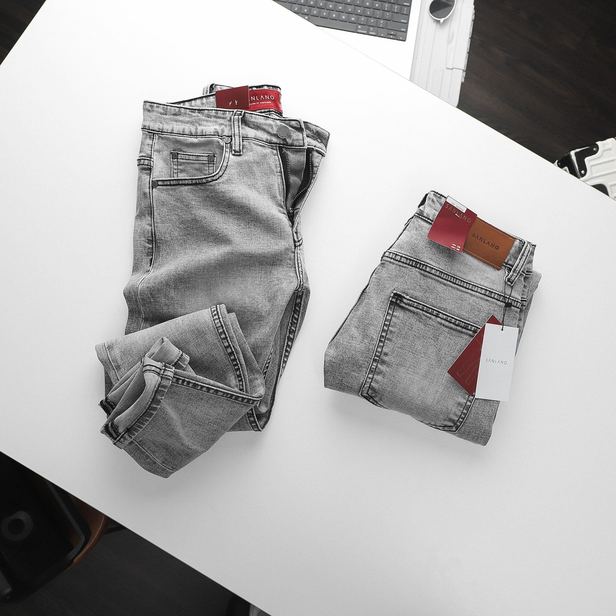  Jeans SANLANO Xám nhạt 0824 