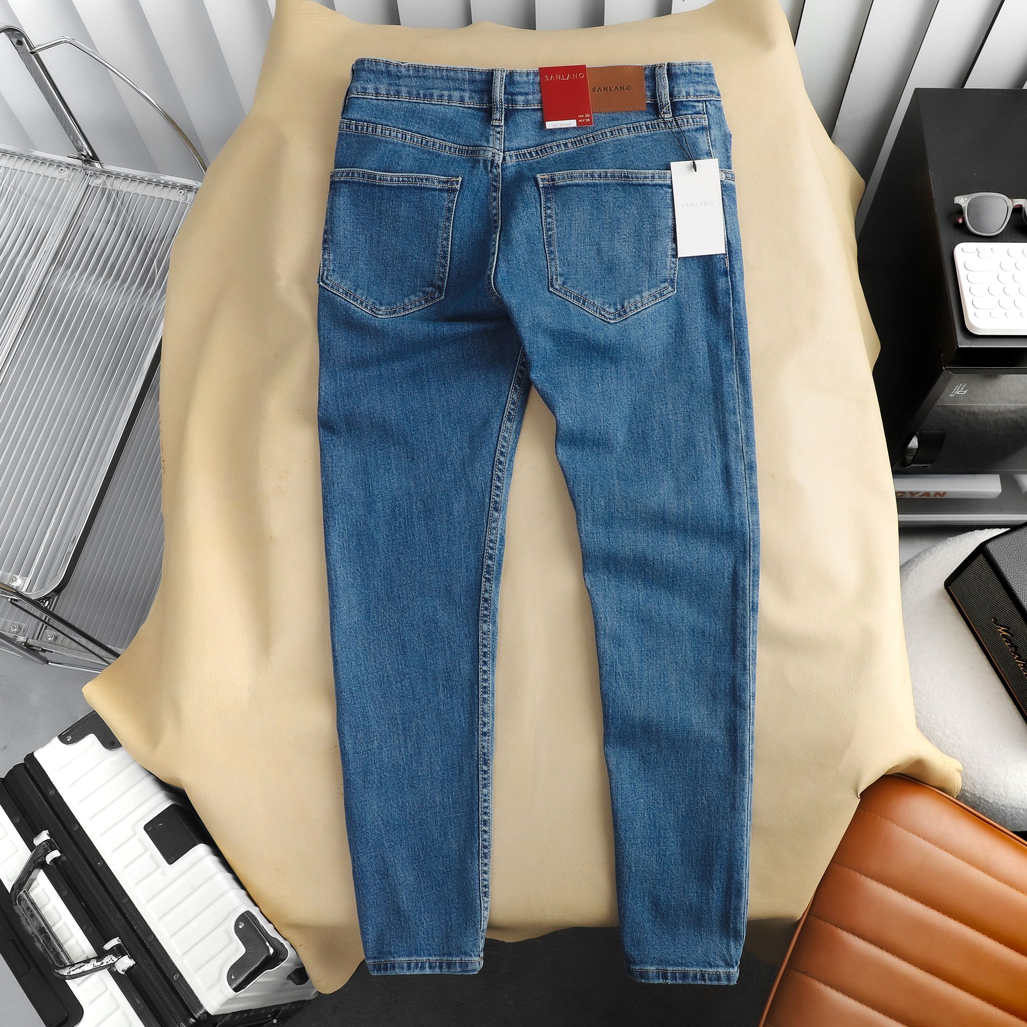  Jeans SANLANO Xanh đậm 1207 