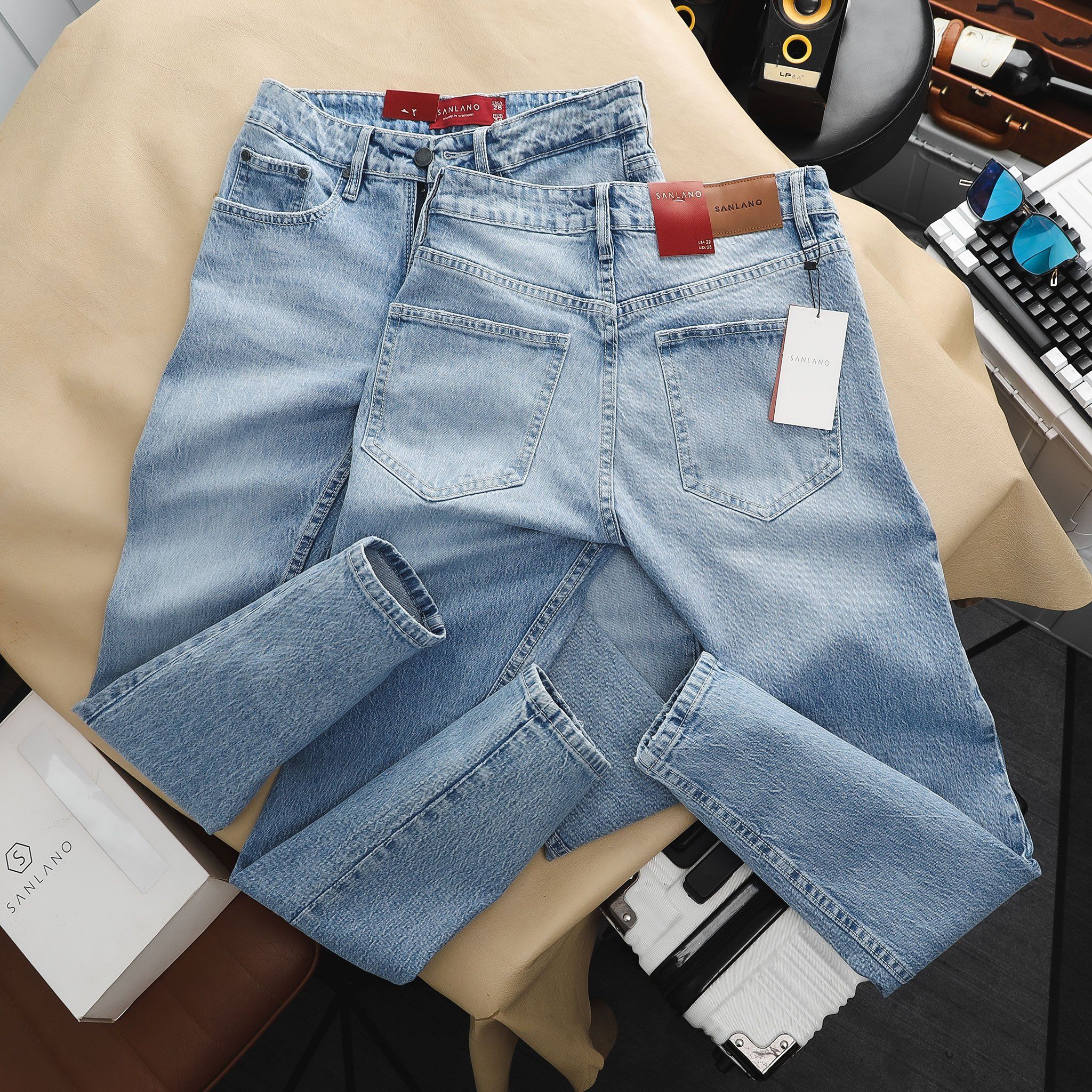  Jeans SANLANO Xanh Nhạt Wash 1159 