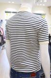  Polo SANLANO  Striped Trắng Xanh 