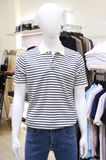  Polo SANLANO  Striped Trắng Xanh 