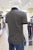  Polo SANLANO Striped Đen Trắng 