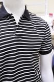  Polo SANLANO Striped Đen Trắng 