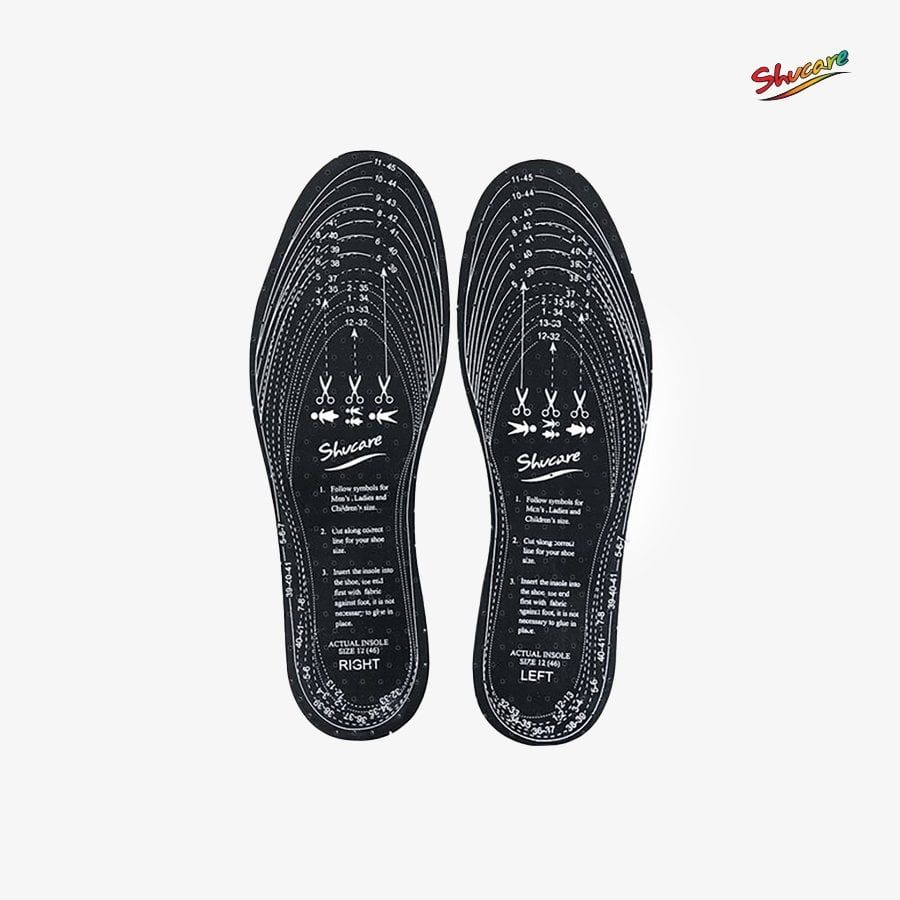 Miếng Lót Giày Khử Mùi Than Hoạt Tính Shucare Fresh Feet Charcoal Insole-Universal