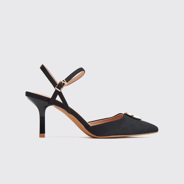 Giày Sandals Nữ THÁI TUẤN Mũi Vuông Quai Hậu Màu Đen