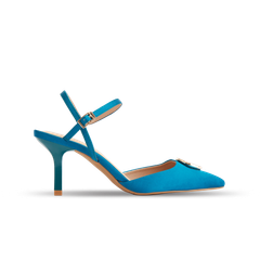 Giày Sandals Nữ THÁI TUẤN Mũi Vuông Quai Hậu Màu Xanh Teal