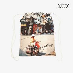 Balo Unisex Dây Rút XOX Xe Hàng Rong Chợ Bến Thành