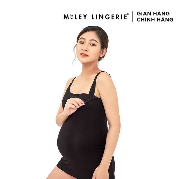 Áo Bầu Dài Mặc Nhà Tháo Khóa Trước Vải Sợi Thiên Nhiên Bamboo Cao Cấp Miley Lingerie PBS01