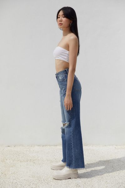 Quần Dài Nữ TheBlueTshirt Cheeky Chic Wide Leg Jeans - Dark Blue Wash