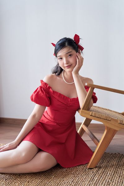 Đầm Nữ DOTTIE Ngắn Dáng Corset  - Đỏ - D0483