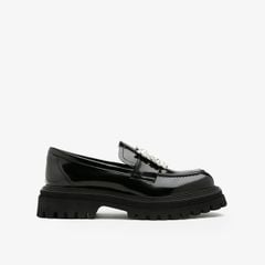 Giày Lười Nữ Pazzion Stefanie Diamante Embellished Buckle Platform Loafers
