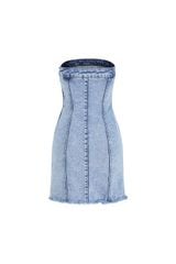 Đầm Nữ DOTTIE Denim Dáng Ngắn Cúp Ngực - D0504